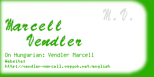 marcell vendler business card